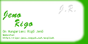 jeno rigo business card