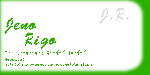 jeno rigo business card